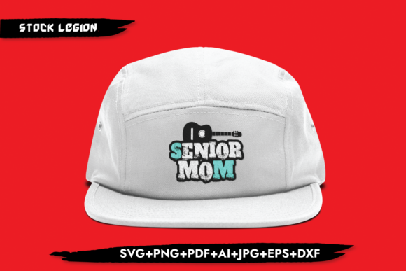 Senior Mom Guitar Graphics for Crafts and Content