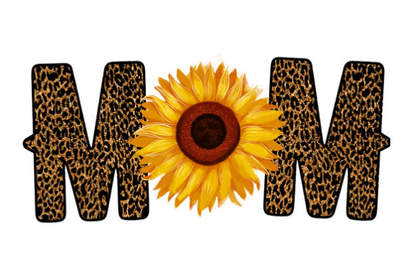 Sunflower Mom Cheetah Sublimation Design in Graphics and Crafts